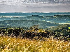 Vue depuis la colline de Neubürg (587 m) vers l'ouest.