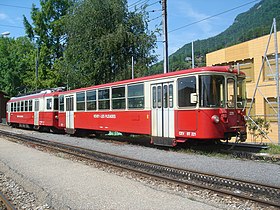 Coche automotor eléctrico del CEV (Suiza), con su cabina de conducción