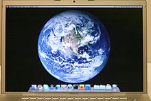 2010-01-21 MacBook Pro flat panel showing Earth background.jpg