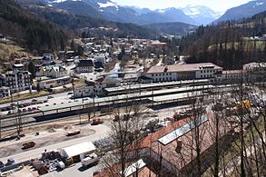 Berchtesgaden Hbf, Teilansicht Kreisverkehr B 20 u. B 305