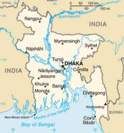 Mapa de Bangladés