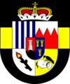 CoA of Cardinal Friedrich zu Schwarzenberg. The ecclesiastical red hat and insignias of being Cardinal, Archbishop and Metropolit are missing.