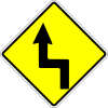 Sharp left turn and right turn