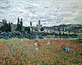 Papoilas no campo - Pintura de Claude Monet.