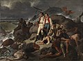 Episodio de la batalla de Trafalgar o Náufragos de Trafalgar, Francisco Sans y Cabot, 1862.