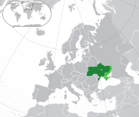 Карта, що показує місце розташування України