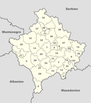 38 Gratgemeenen (sant 2008) (albaansk komuna, serbisk opštine/општине)