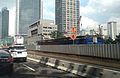 Chantier du métro de Jakarta sur la Jalan M. H. Thamrin.