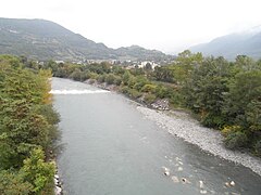 Romanche ved byen Vizille tæt på Grenoble