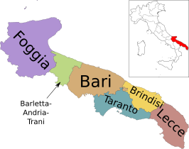 Kaart van Apulië