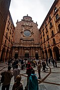 Montserrat - Santa Maria de Montserrat - Monestir de Montserrat - Patio of the Basilica de Montserrat - View East.jpg