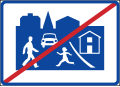 End of residential area