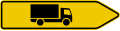 Zeichen 421-20 Wegweiser für Lastkraftwagen (rechtsweisend)