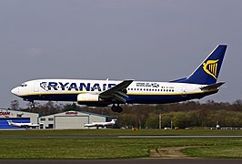 Boeing 737-800 de Ryanair à Bournemouth.