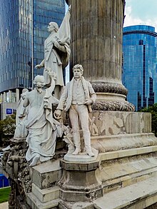 Escultura de Vicente Guerrero en el Monumento a la Independencia, Ciudad de México.
