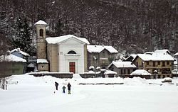 Skyline of Groscavallo