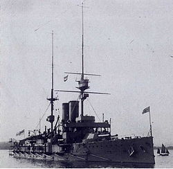 HMS Zealandia (entinen HMS New Zealand) Portlandissa 1911