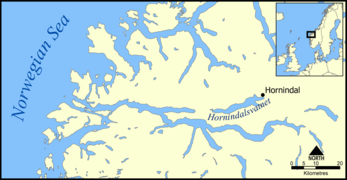 Alternate map of Hornindalsvatnet lake