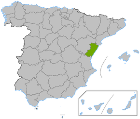 Poziția regiunii Castellón