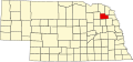 State map highlighting Wayne County