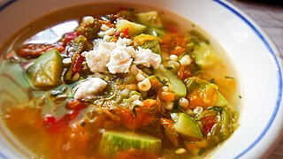 Sopa tradicional de Tlaxcala