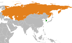 대한민국 및 소련의 위치