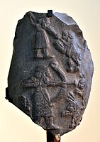 Saias usadas na Estela da caça ao leão (3000–2900 a.C.)
