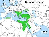 Territoriale Ausdehnung des osmanischen Reiches um 1520