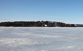 Utøya en hiver.