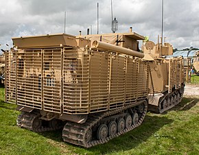 Slat armor on a WARTHOG ATTC in 2012