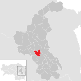 Poloha obce Weiz v okrese Weiz (klikacia mapa)