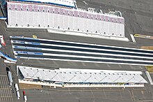 An overhead photo of the zMax Dragway taken in 2010.