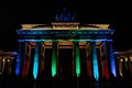 Poarta Brandenburg la Festivalul Luminilor din Berlin (23 octombrie 2009)