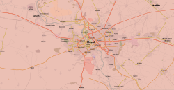 A moszuli helyzet térképe.   Az iraki kormány területe   Az ISIL területe   A Pesmergák területe