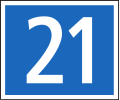 4.57 Plaque numérotée pour routes principales