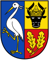 Coat of arms of Ludvigslustes-Parhimas apriņķis