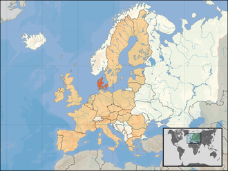 Lågen vo Dänemark in Europa