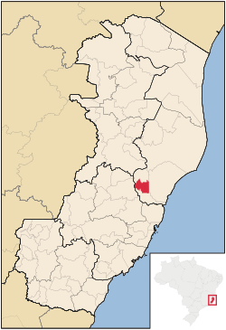 Localização de Ibiraçu no Espírito Santo