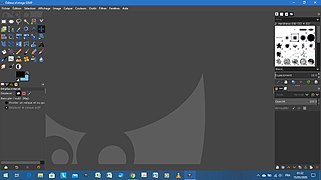 GIMP sous Windows 10.