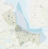 Topografische gemeentekaart van Delfzijl, september 2017