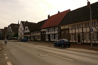 Het dorp Horneburg ten ZW van de stad