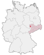 Lage der kreisfreien Stadt Leipzig in Deutschland