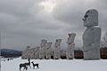 Moai in Winter.