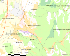 Poziția localității Ambérieu-en-Bugey