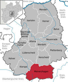 Poziția localității Meinerzhagen