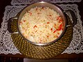 "Pilav" (Turkish "pilaf) with orzo, just cooked