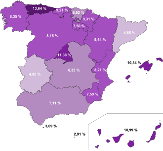 Resultados de Podemos por comunidades autónomas nas eleccións europeas de 2014