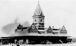 La terminal de pasajeros de San Diego de la California Southern Railroad, construido en 1887