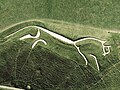 Uffington Tunç Çağı'dan kalma Uffington'da bir tepeye çizilmiş devasa bir "Beyaz At"