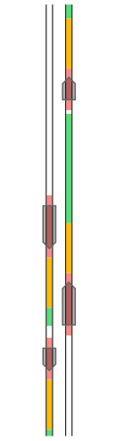 Schema van zwevende blokken